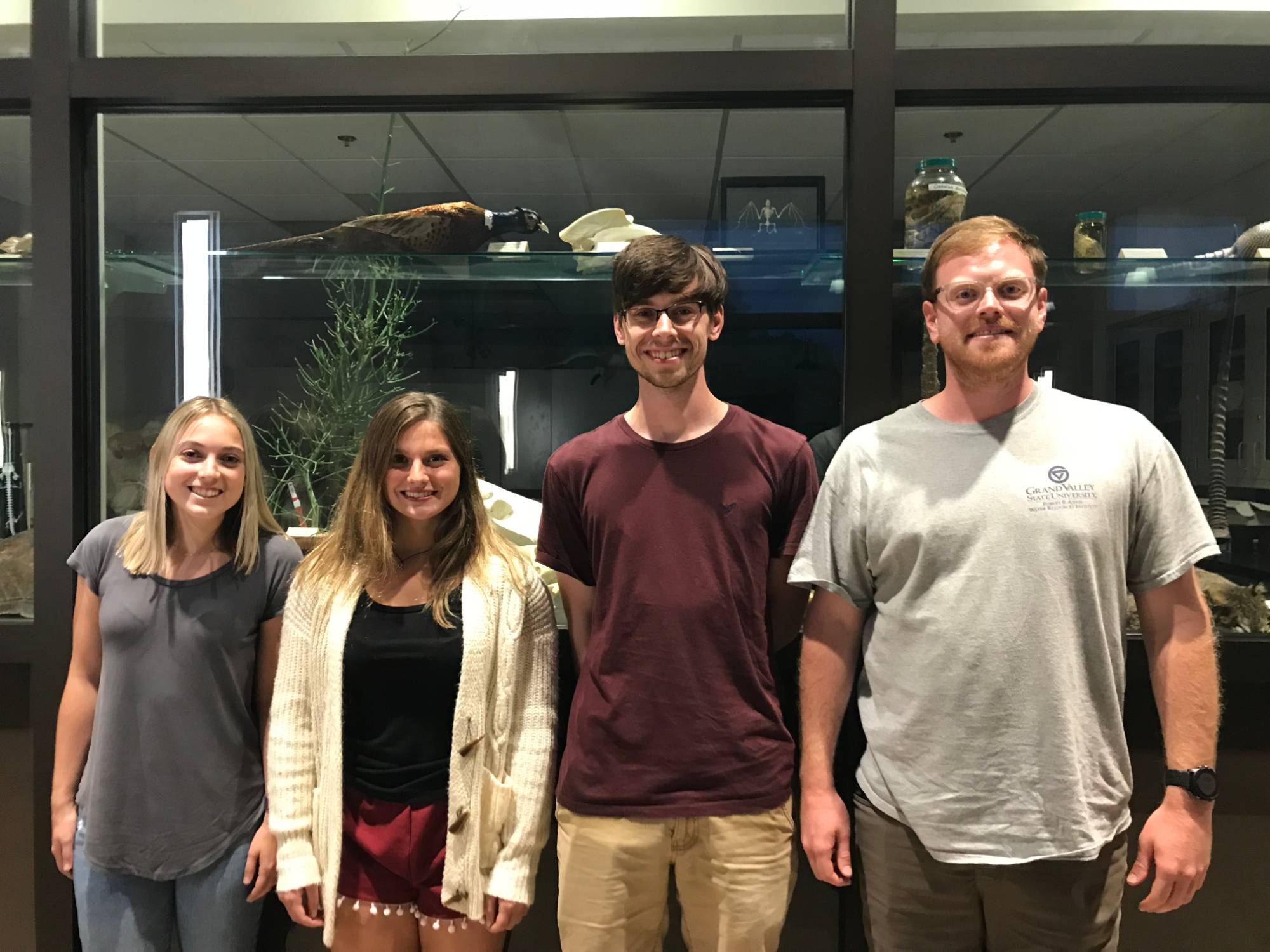 AWRIs Dr. Bopi Biddanda (left) working on board NOAAs R/V Storm with AWRI technician Anthony Weinke (right) readying a benthic metabolic chamber for deployment on the lake floor over microbial mats  23 meters below!